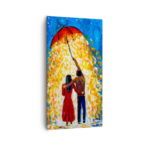 Cuadro sobre lienzo - Impresión de Imagen - La magia de una tarde lluviosa - 55x100 cm