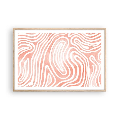Póster en marco roble claro - En un laberinto de coral - 91x61 cm
