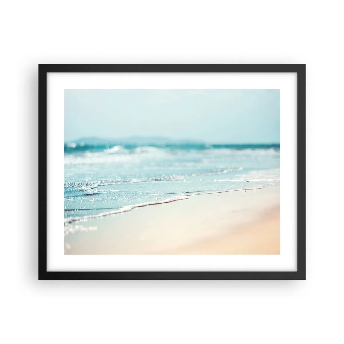 Póster en marco negro - Calor y brisa - 50x40 cm