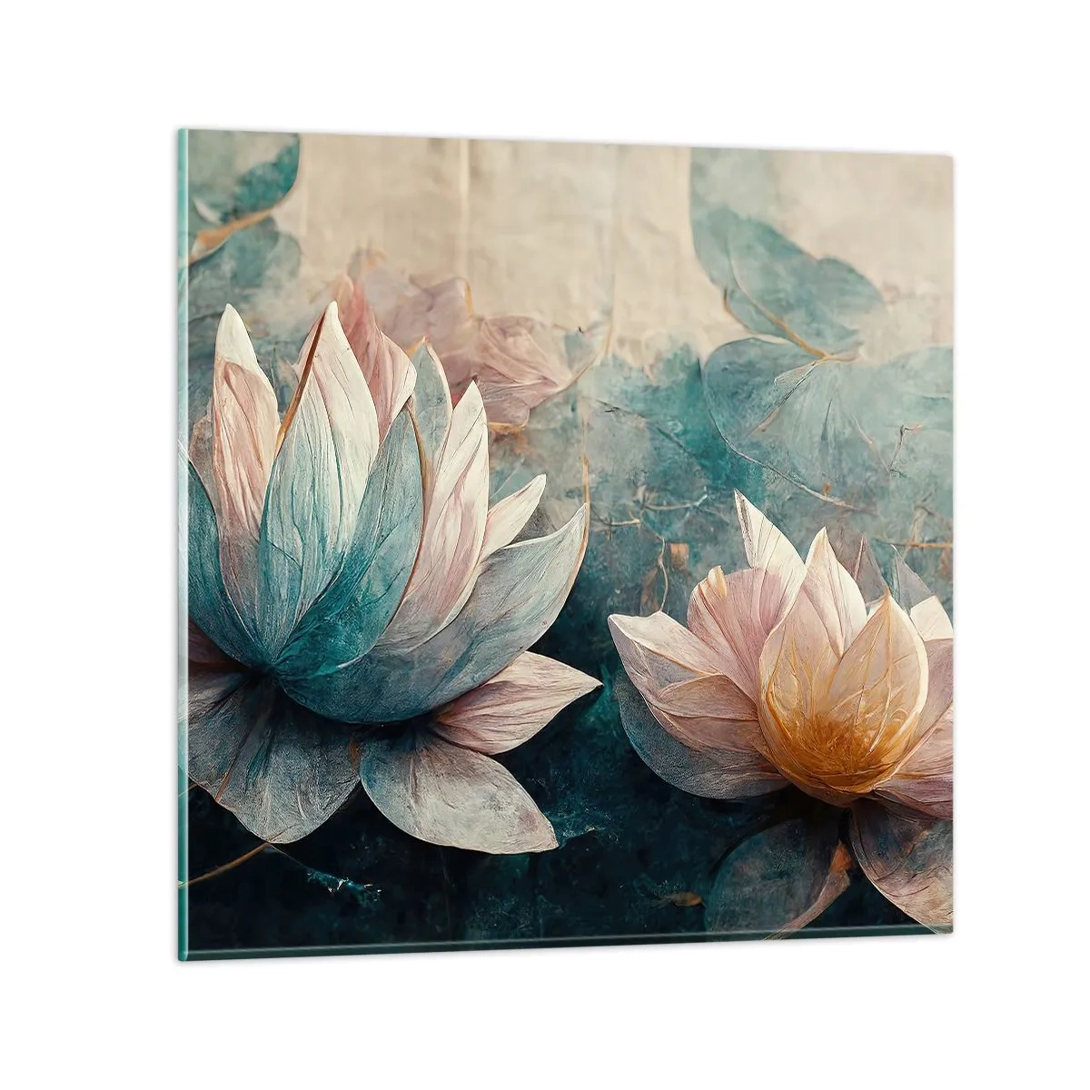 Cuadro sobre vidrio - Impresiones sobre Vidrio - Estrellas de lago - 70x70 cm