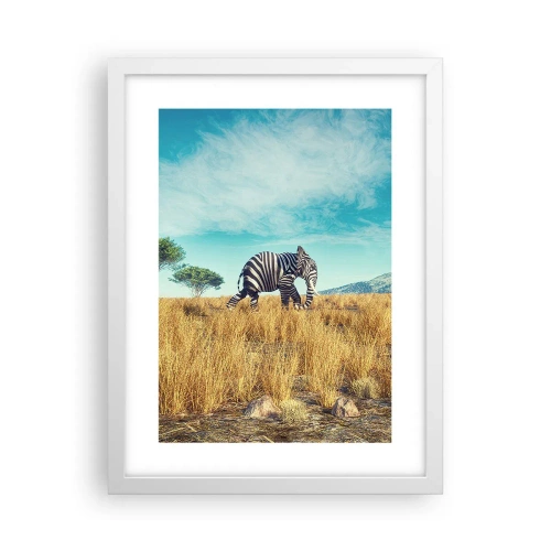 Póster en marco blanco - El gris ya no está de moda - 30x40 cm