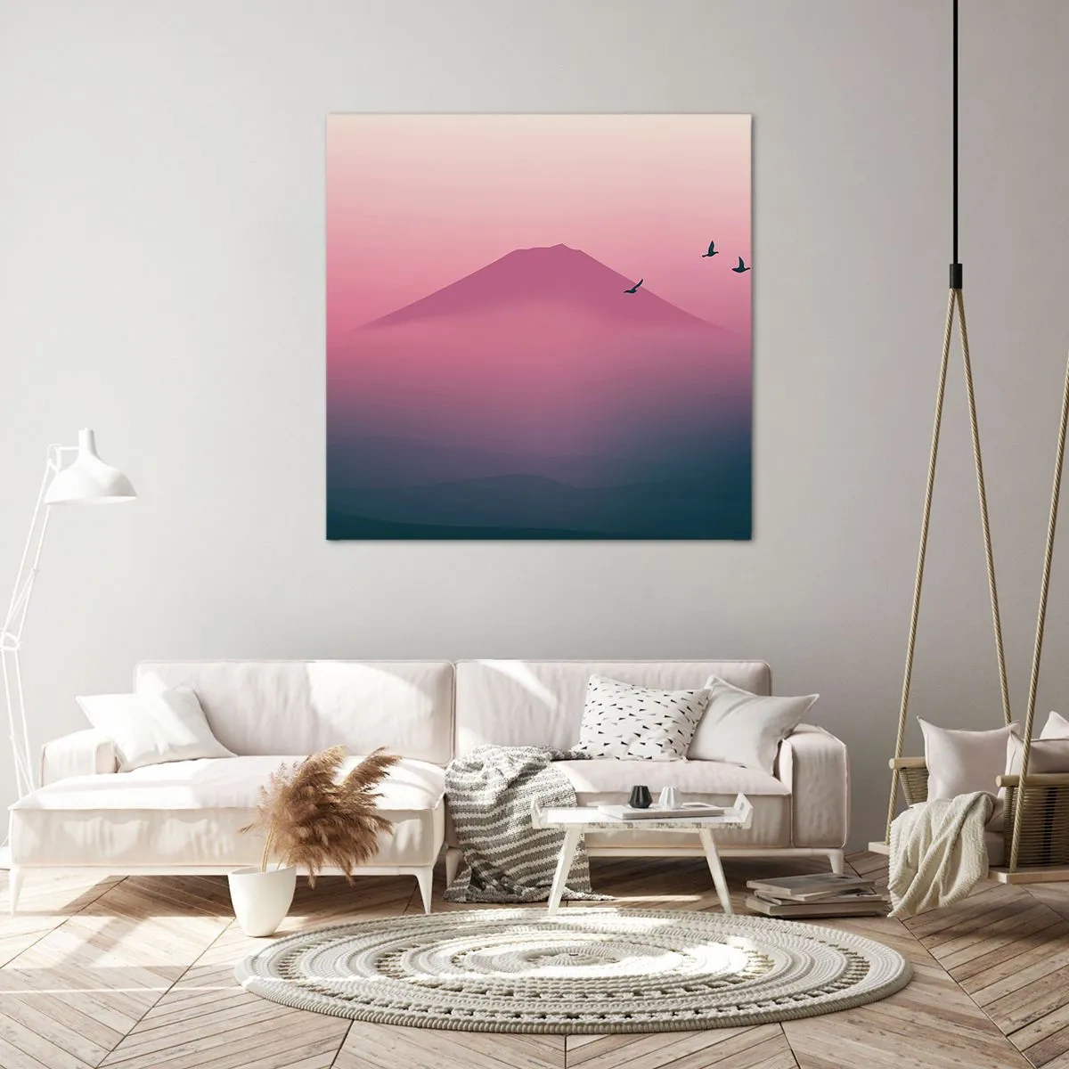 Cuadro sobre lienzo - Impresión de Imagen - Sobre las nubes - 40x40 cm