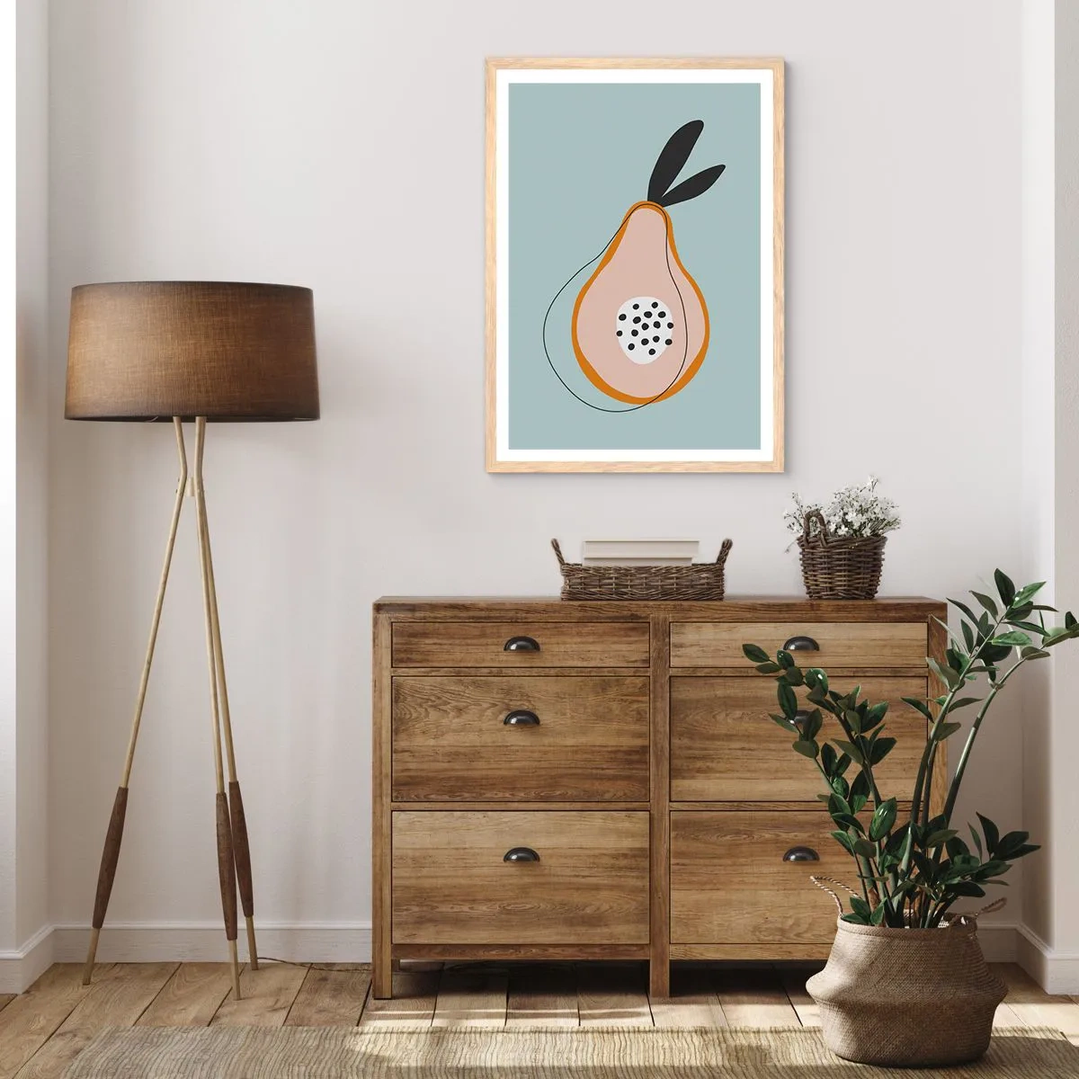 Póster en marco roble claro - El interior de la naturaleza - 70x100 cm