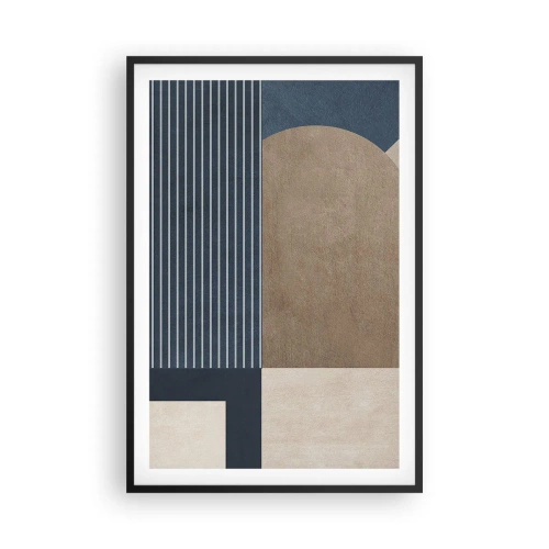 Póster en marco negro - Composición de sencillez y redondez - 61x91 cm