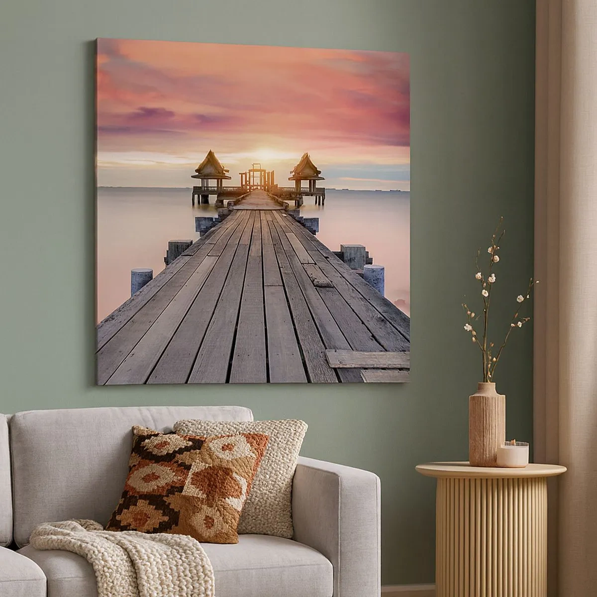 Cuadro sobre lienzo - Impresión de Imagen - De este a oeste - 30x30 cm