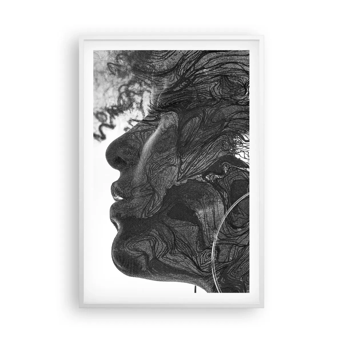 Póster en marco blanco - Enredada en sueños - 61x91 cm