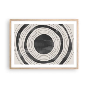 Póster en marco roble claro - En el centro mismo - 70x50 cm