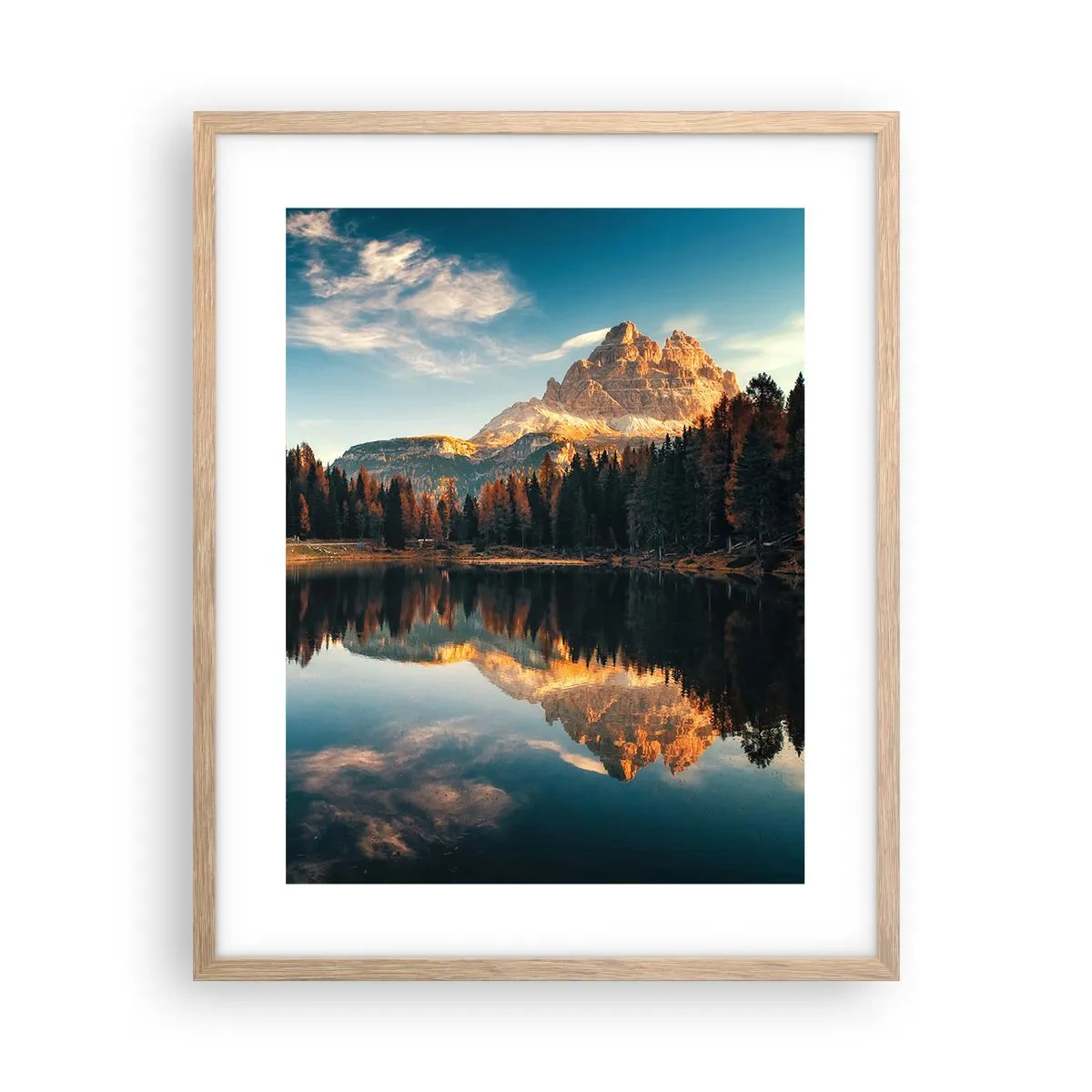 Póster en marco roble claro - Paisaje duplicado - 40x50 cm