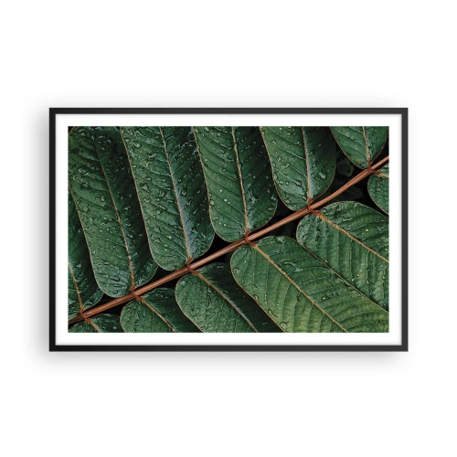 Póster en marco negro - En un ritmo verde - 91x61 cm