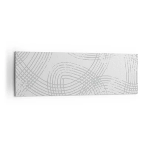 Cuadro sobre lienzo - Impresión de Imagen - Un patrón sutil con líneas entrelazadas en tonos claros. - 160x50cm - No hay camino recto - Decoración de pared moderna para salón y dormitorio ARTTOR