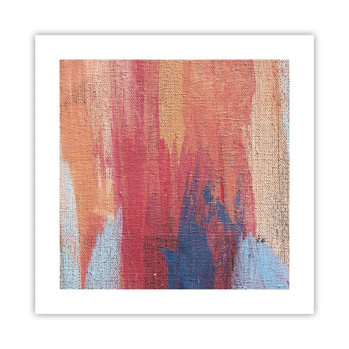 Póster - Trazos de arco iris - 40x40 cm