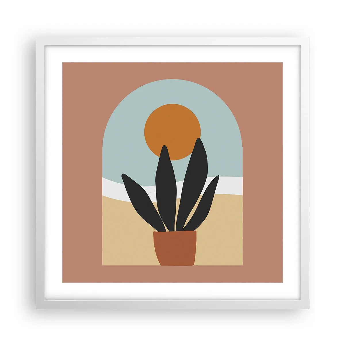 Póster en marco blanco - Pequeñas alegrías - 50x50 cm