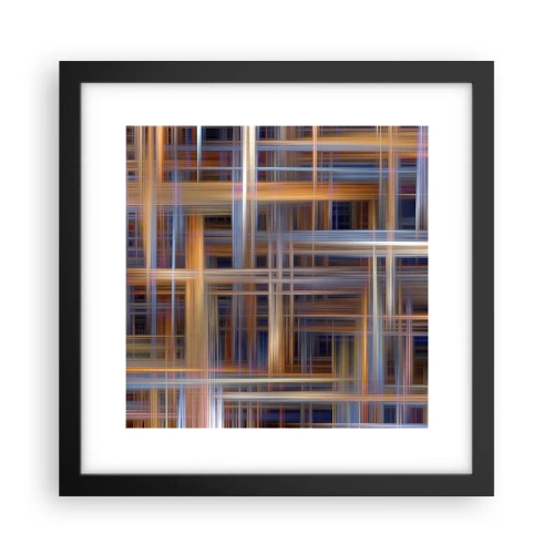 Póster en marco negro - Tejido de luz - 30x30 cm