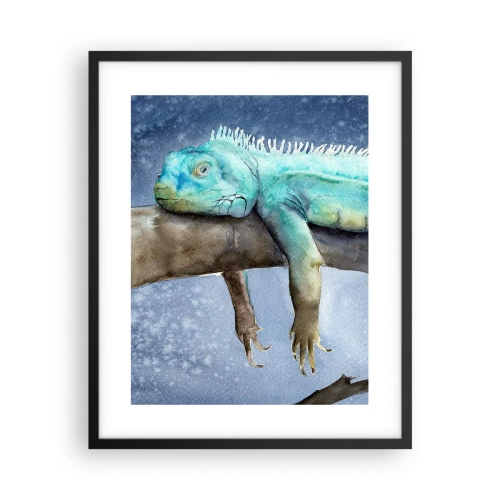 Póster en marco negro - Me siento bien, ¿y tú? - 40x50 cm