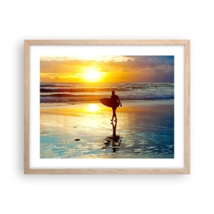 Póster en marco roble claro - El regreso del guerrero - 50x40 cm