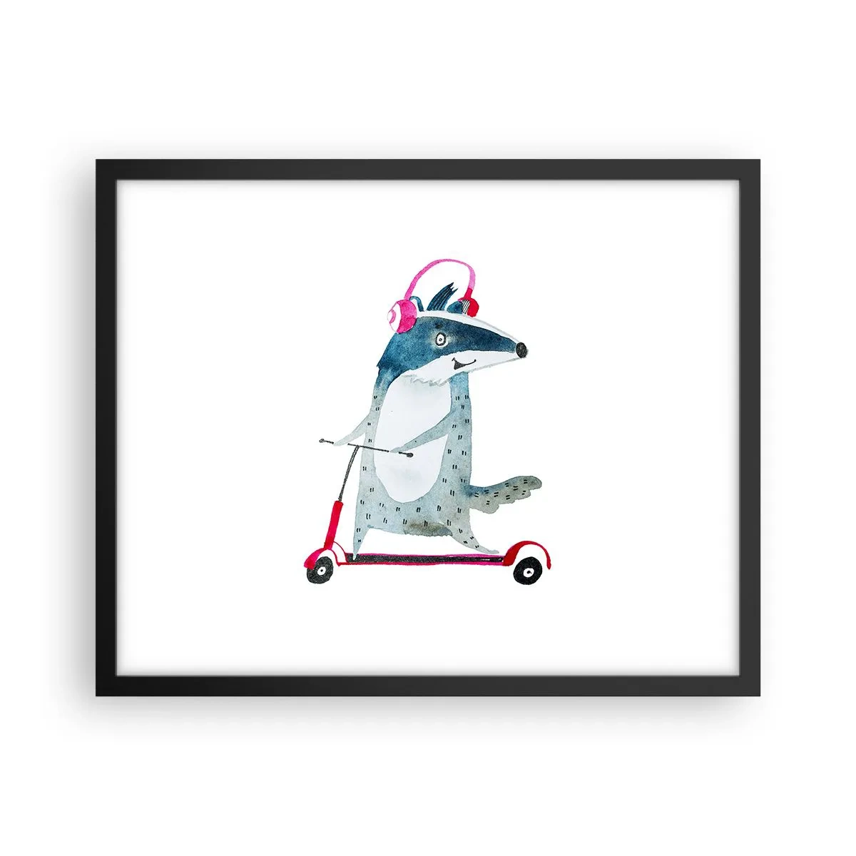 Póster en marco negro - Alegrías de tejón - 50x40 cm