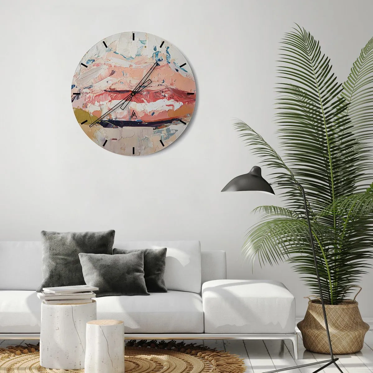 Reloj de pared - Reloj de vidrio - Despierta los sentidos - 40x40 cm