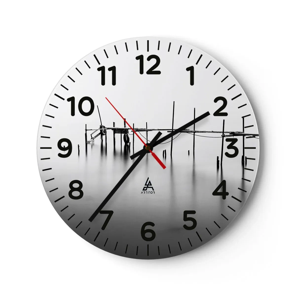 Reloj de pared - Reloj de vidrio - ¿Y si no hay mundo? - 30x30 cm