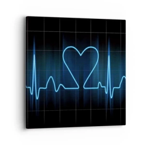 Cuadro sobre lienzo - Impresión de Imagen - El ritmo del corazón - 40x40 cm
