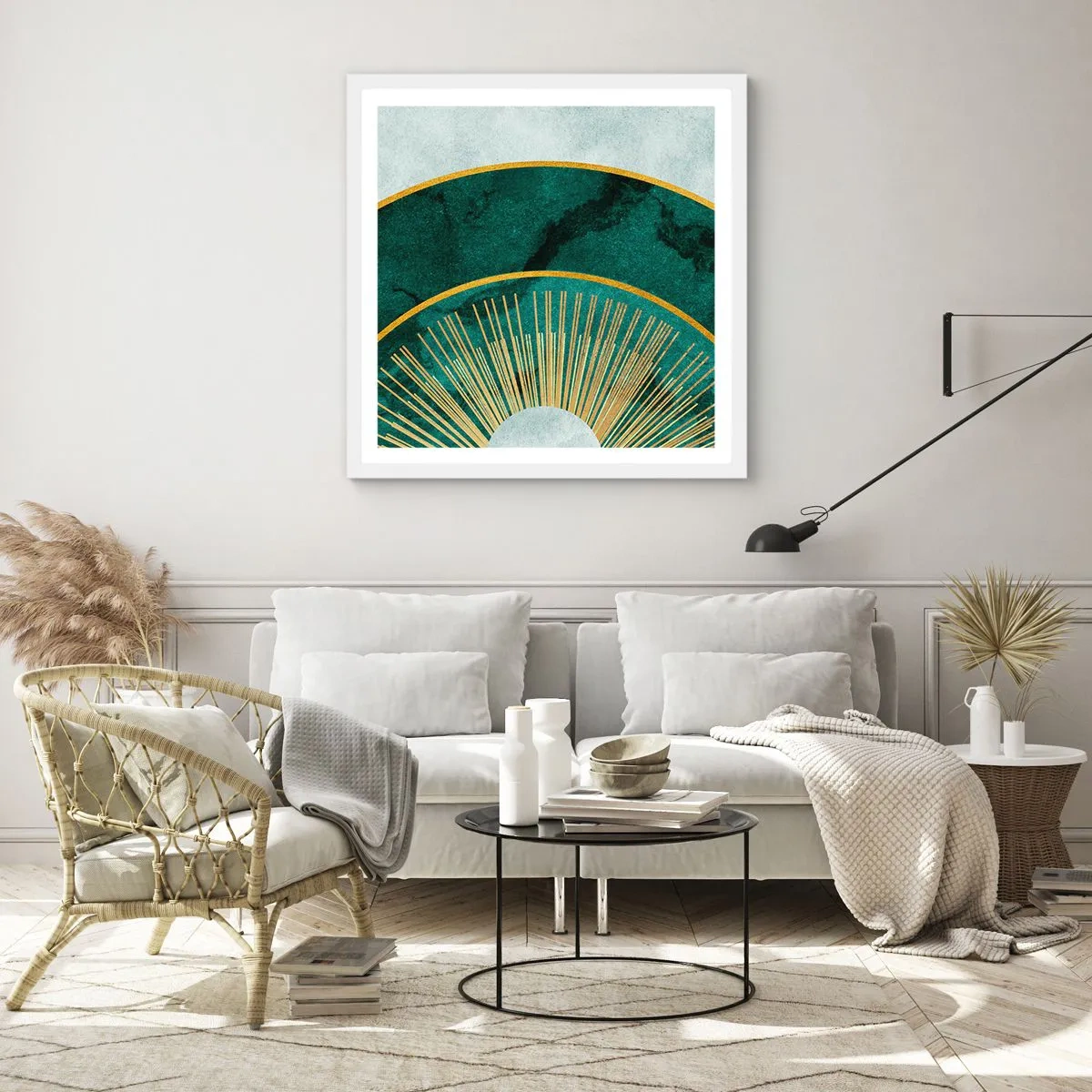 Póster en marco blanco - Un sistema solar diferente - 40x40 cm