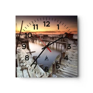 Reloj de pared - Reloj de vidrio - Auténtico, sublime - 30x30 cm