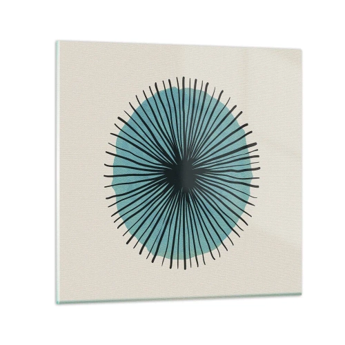 Cuadro sobre vidrio - Impresiones sobre Vidrio - Radiante en azul - 30x30 cm