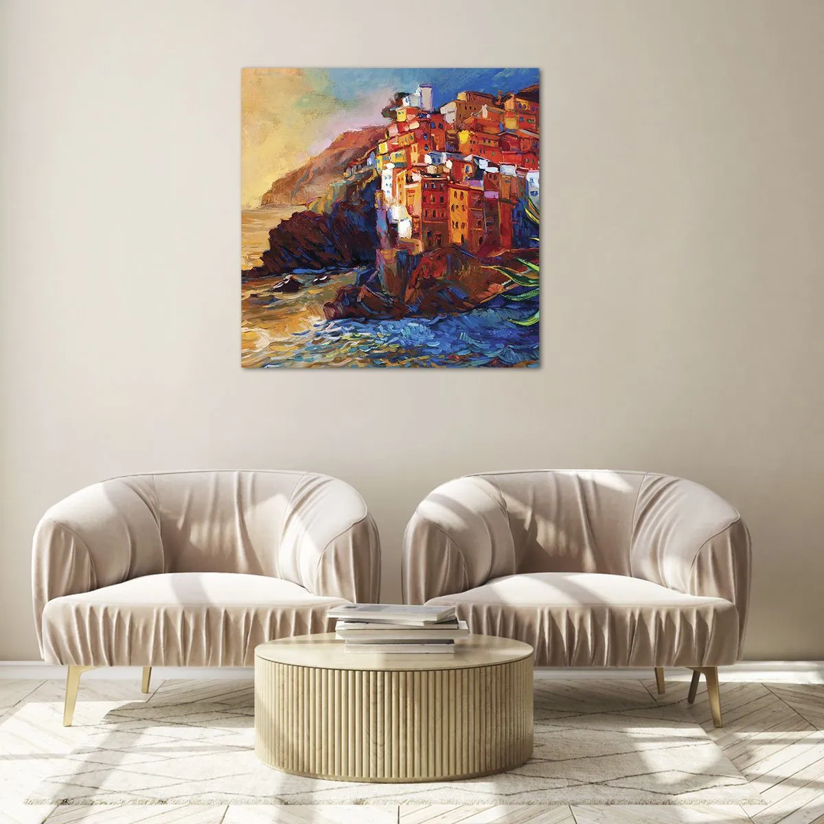 Cuadro sobre vidrio - Impresiones sobre Vidrio - Ambiente italiano - 40x40 cm