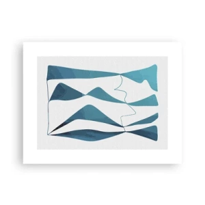 Póster - Abstracción: un compuesto turquesa - 40x30 cm