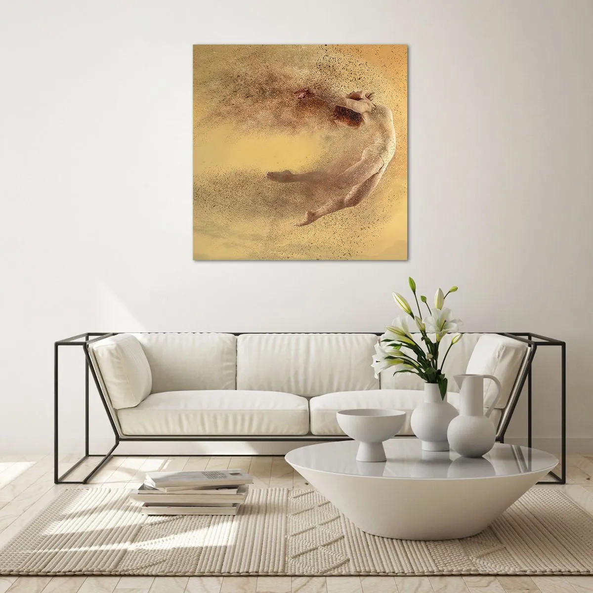 Cuadro sobre vidrio - Impresiones sobre Vidrio - En una exaltación danzante - 50x50 cm
