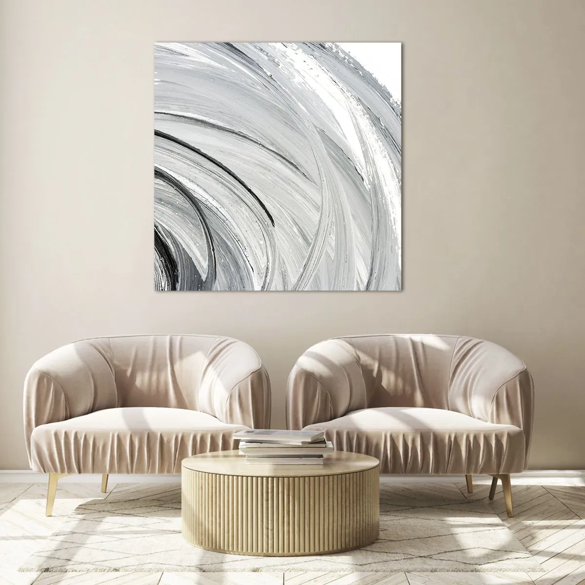 Cuadro sobre vidrio - Impresiones sobre Vidrio - Composición orbital - 40x40 cm