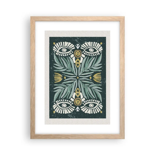 Póster en marco roble claro - Como un recorte folclórico - 30x40 cm