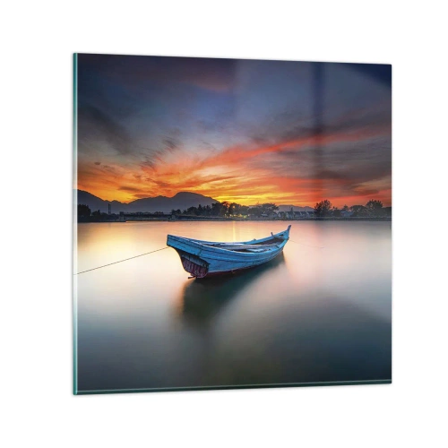 Cuadro sobre vidrio - Impresiones sobre Vidrio - Se avecina una buena noche - 70x70 cm