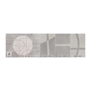 Muestra de fotomural Premium Sand - Circular y rectilíneo - Brillante, minimalista, Rueda - 100x30 cm