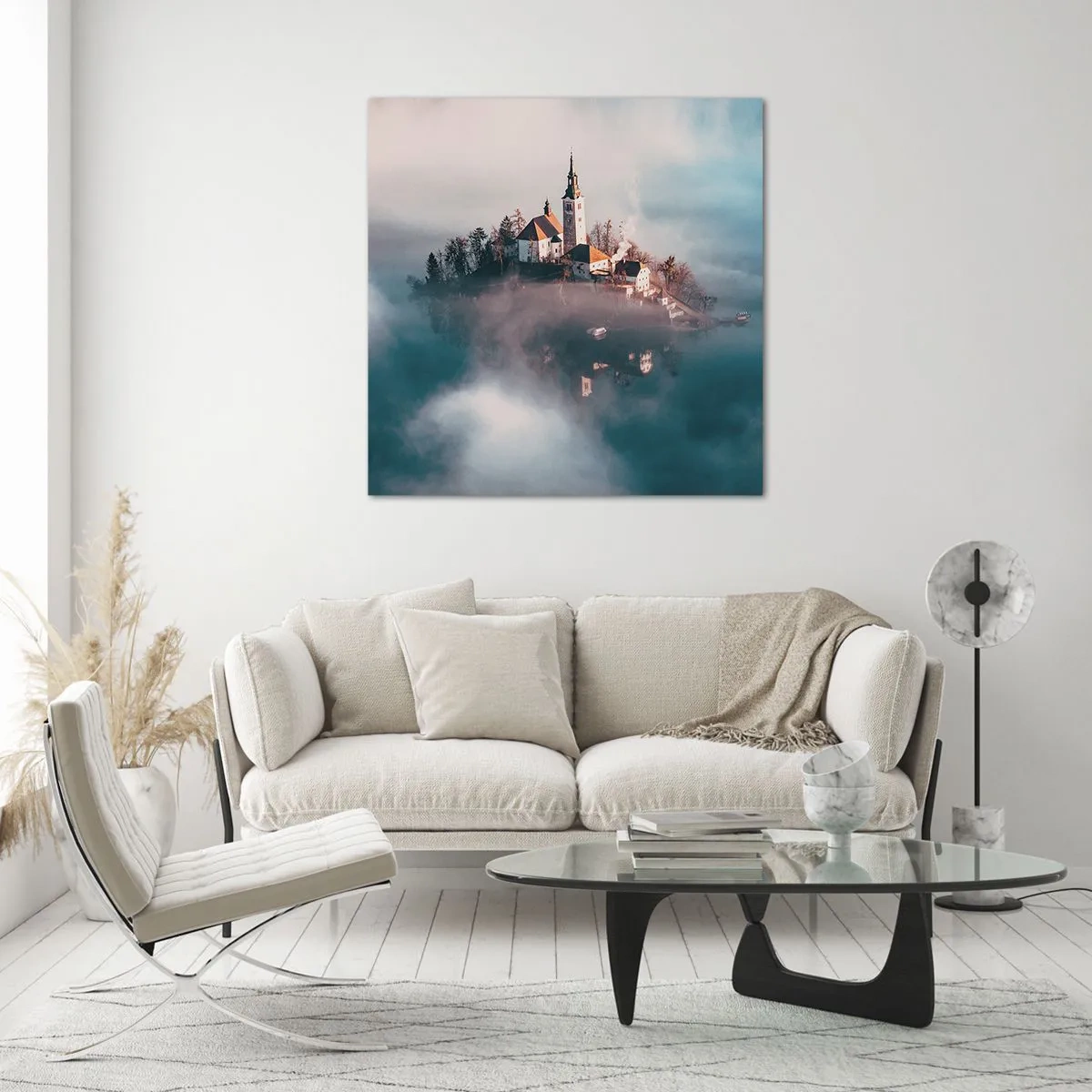 Cuadro sobre vidrio - Impresiones sobre Vidrio - Isla de los sueños - 40x40 cm