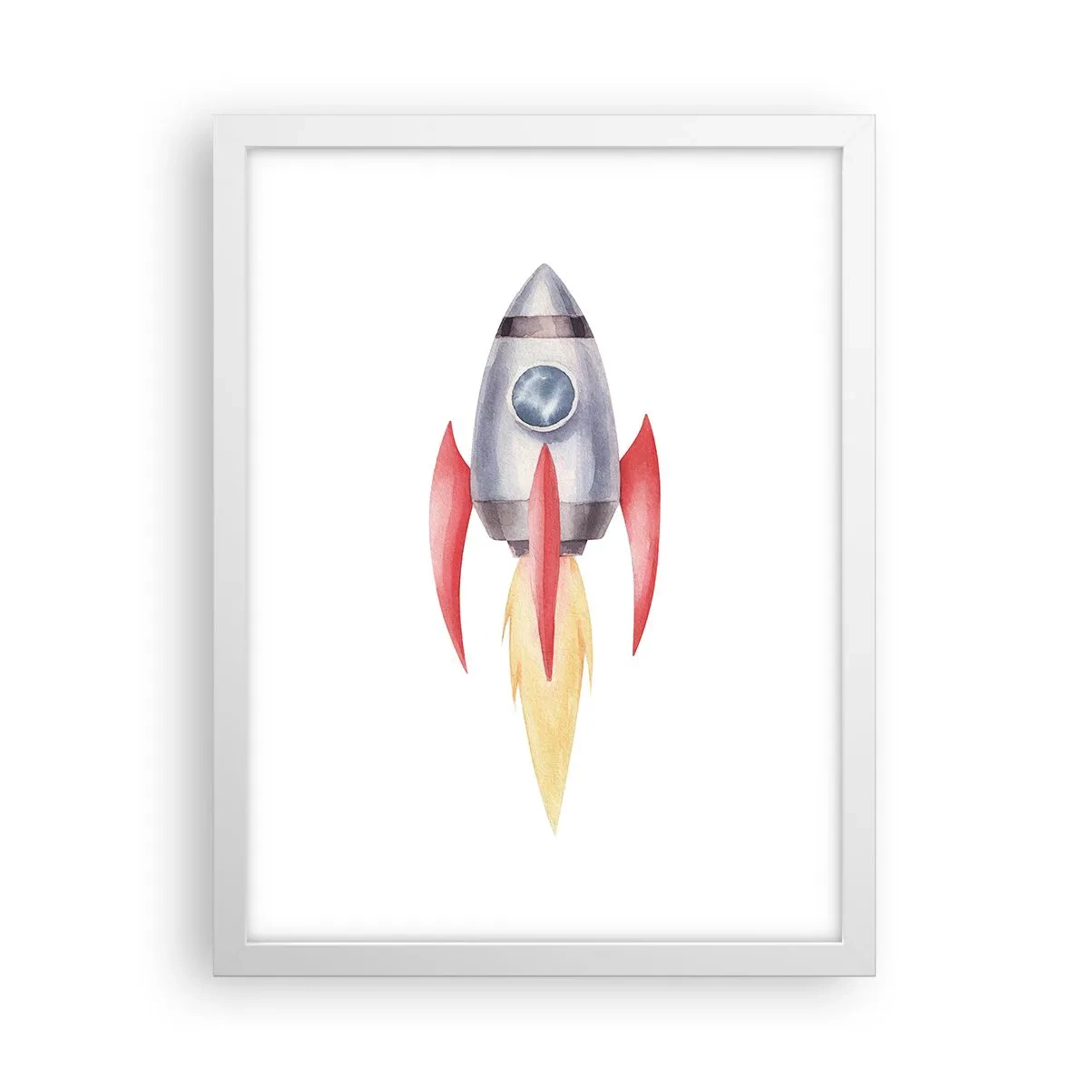 Póster en marco blanco - Más alto, más rápido, más lejos - 30x40 cm