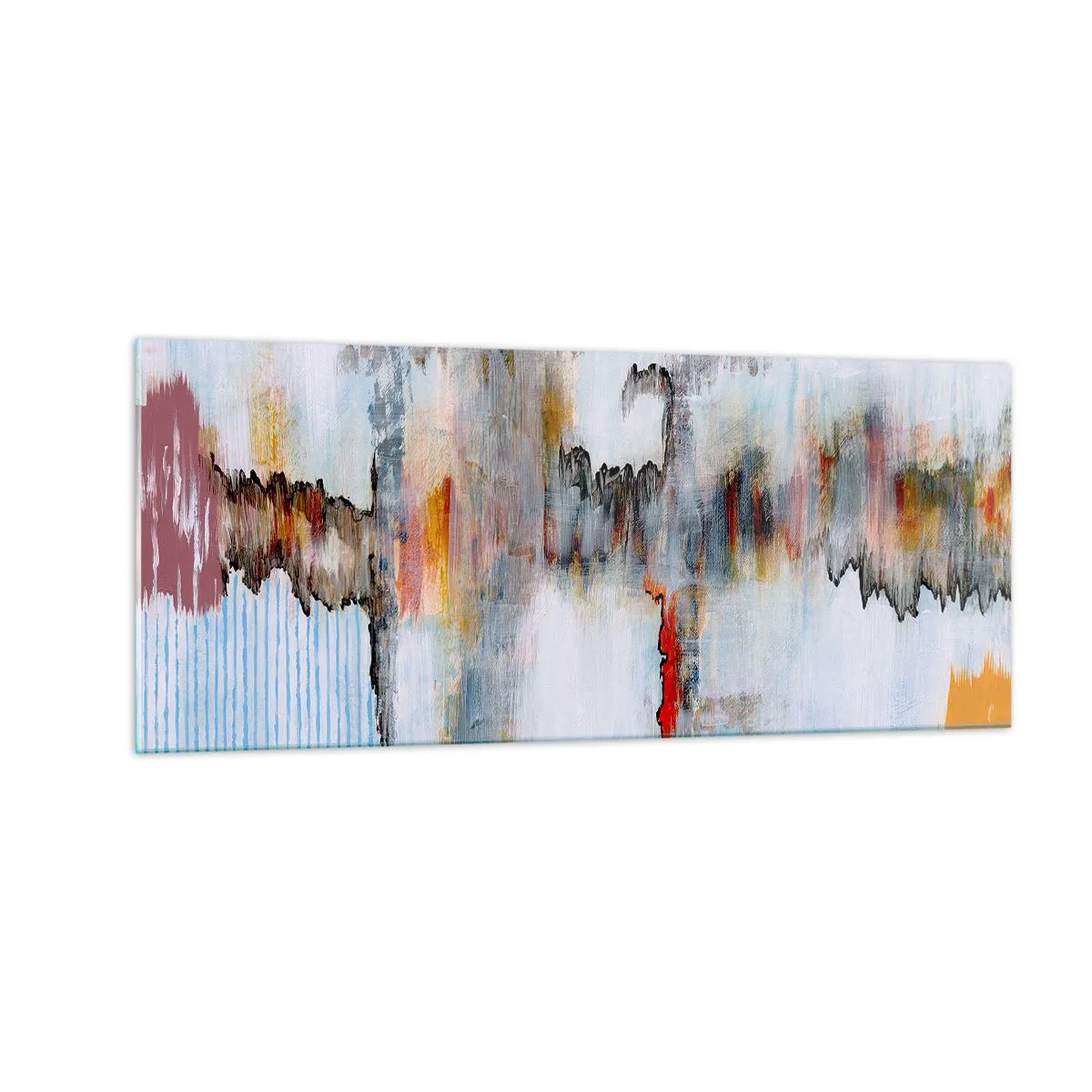 Cuadro sobre vidrio - Impresiones sobre Vidrio - Abstracto sobre el agua - 100x40 cm