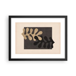 Póster en marco negro - Ausencia y complemento - 40x30 cm