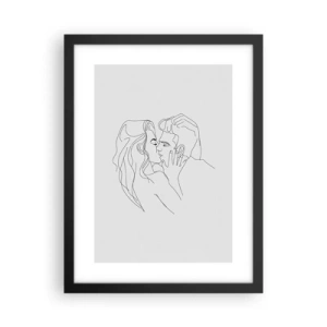 Póster en marco negro - Alineados - 30x40 cm