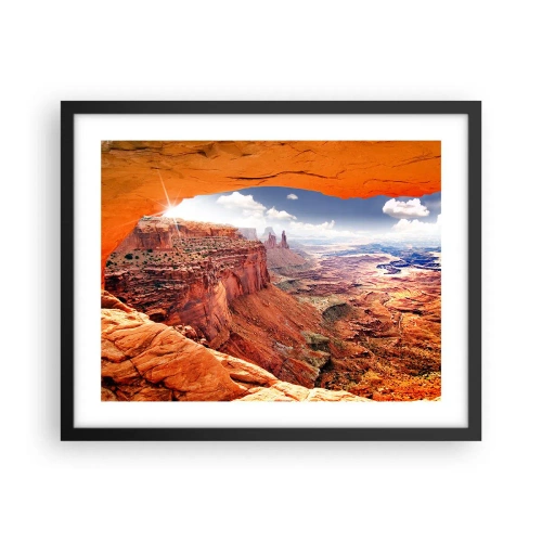 Póster en marco negro - Tallado por la propia naturaleza - 50x40 cm