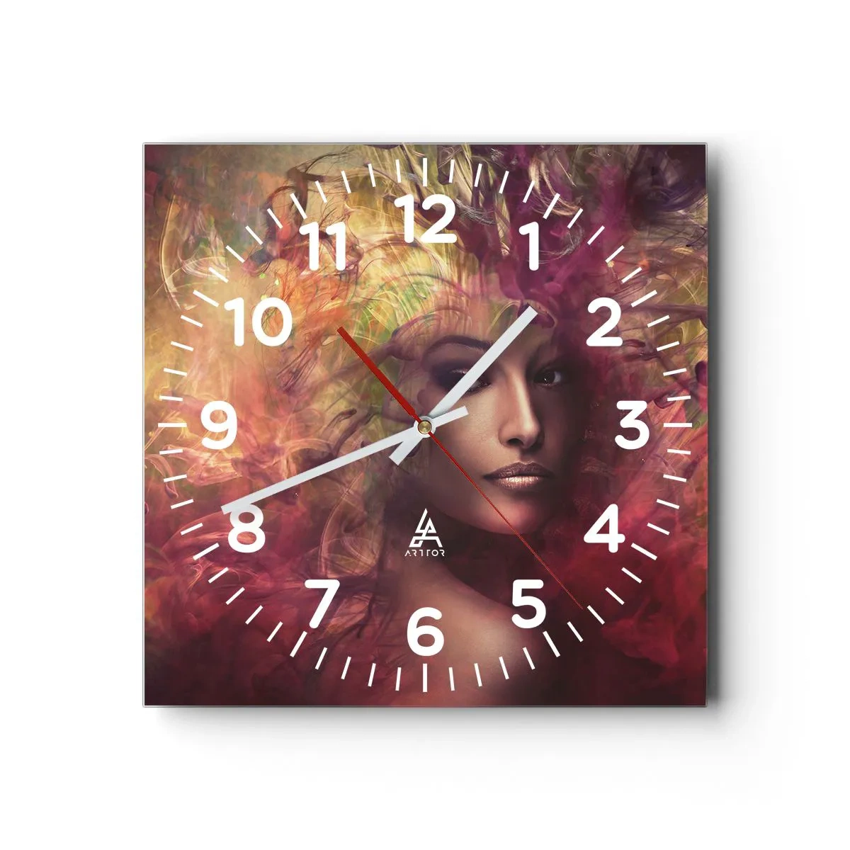 Reloj de pared - Reloj de vidrio - ¡Aquí estoy! - 40x40 cm