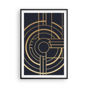 Póster en marco negro - Giro de los elementos - 61x91 cm