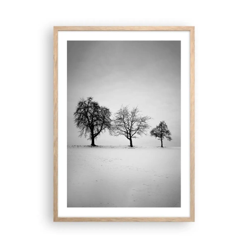 Póster en marco roble claro - ¿Con qué sueñan? - 50x70 cm