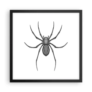 Póster en marco negro - Precisión inquietante - 40x40 cm