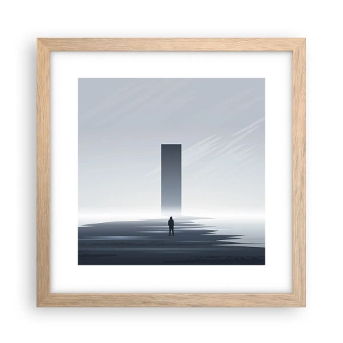 Póster en marco roble claro - ¿Oportunidad o amenaza? - 30x30 cm