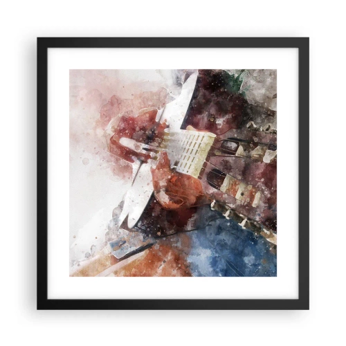 Póster en marco negro - ¿Y qué opinas? - 40x40 cm