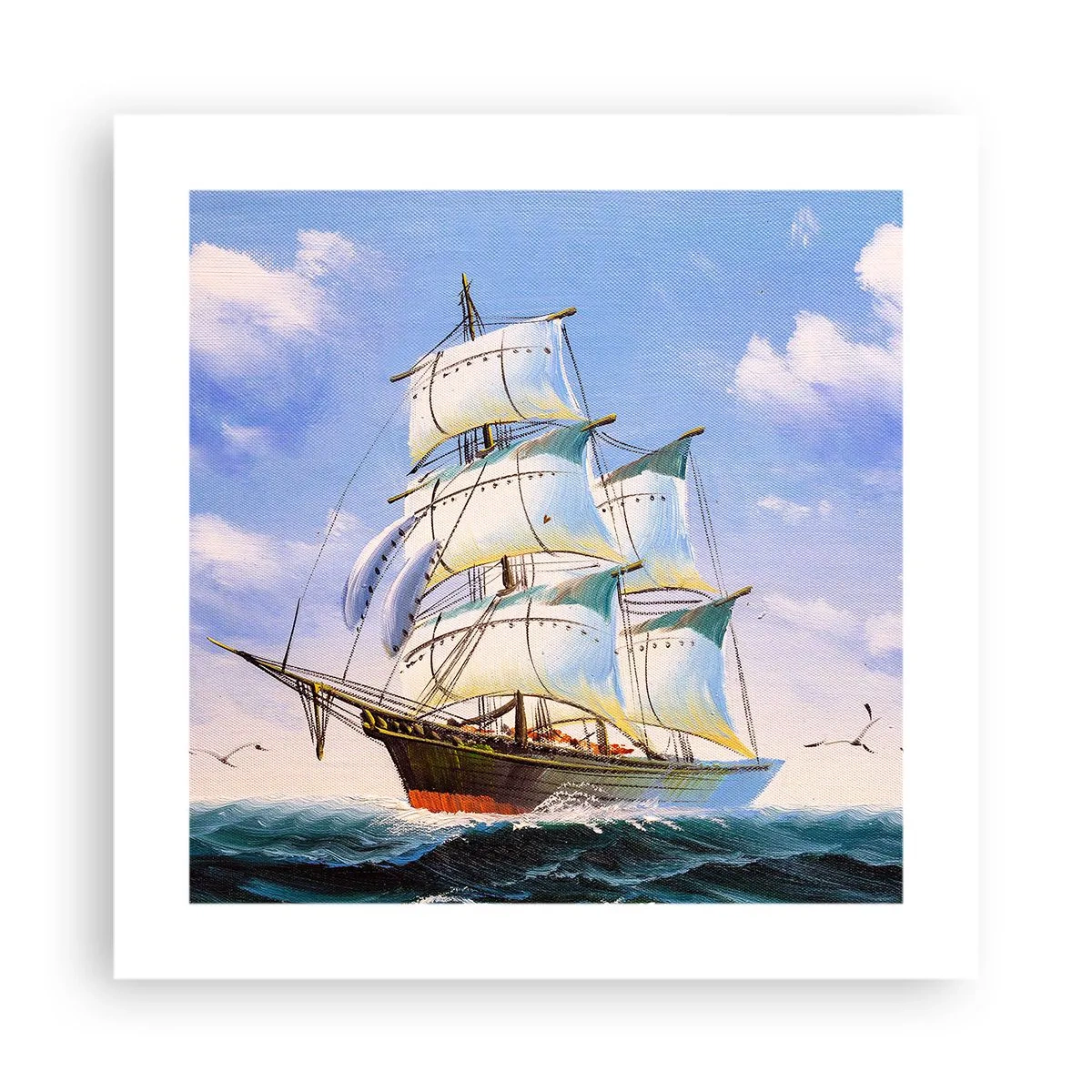 Póster - Orgulloso con el viento - 40x40 cm