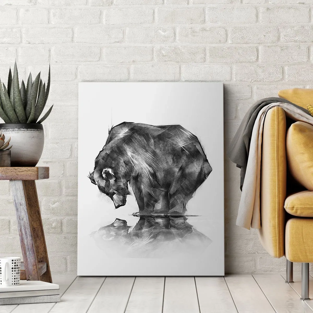 Cuadro sobre lienzo - Impresión de Imagen - Es bueno ver a alguien cercano - 45x80 cm