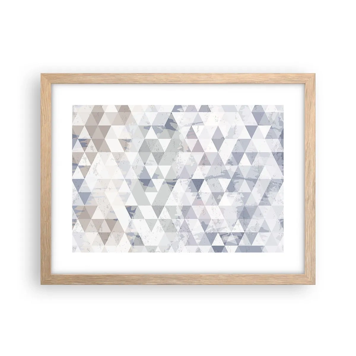 Póster en marco roble claro - A ritmo de triángulo - 40x30 cm