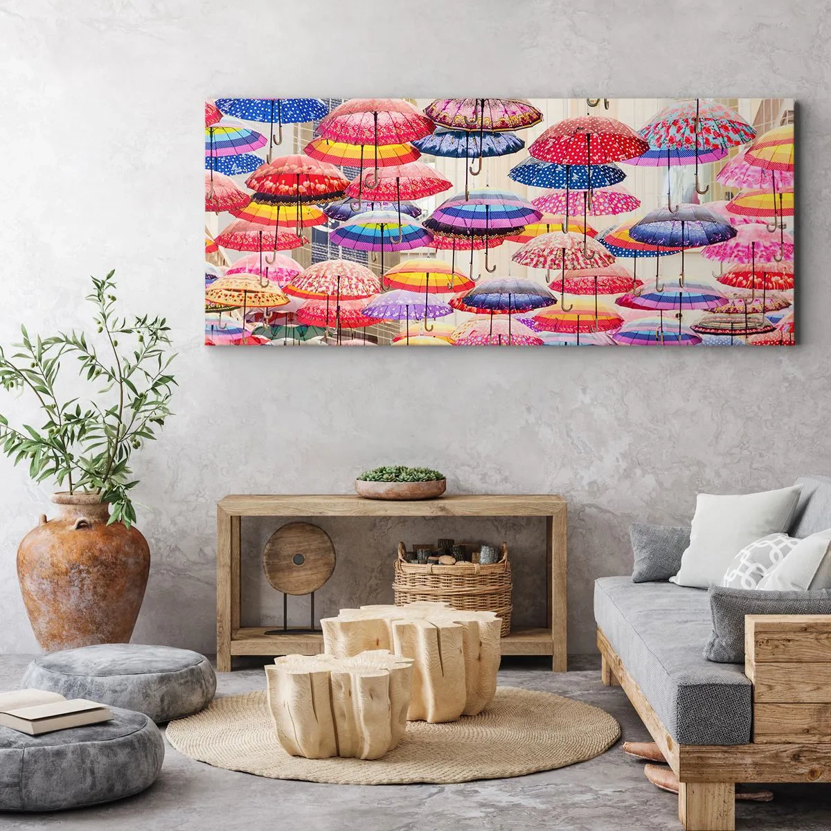 Cuadro sobre lienzo - Impresión de Imagen - Pradera urbana - 90x30 cm
