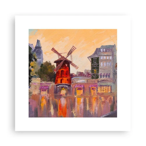 Póster - Iconos parisinos - Moulin Rouge - 30x30 cm